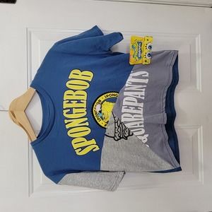 NWT SpongeBob SquarePants Graphic Cropped Top Size M